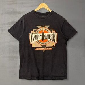 Vintage 1991 Harley Davidson 3D Emblem Shirt‎ Men's Large Ride American Faded